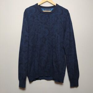 Tommy Hilfiger Navy Blue Cotton Crew Neck Sweater
